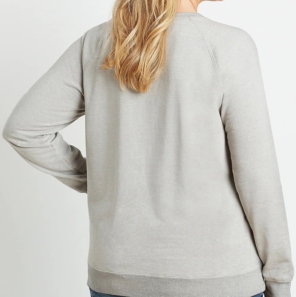 RUMMAGED Gray Michigan Crew Neck Sweatshirt - Picture 2 of 6